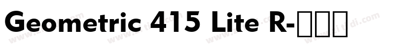 Geometric 415 Lite R字体转换